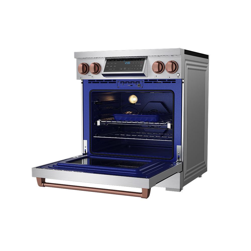 Thor Kitchen RSI30RSG 30 Inch Professional Induction Range With Tilt Panel Touch Control In Stainless Steel And Rose Gold Gordon Ramsay Series