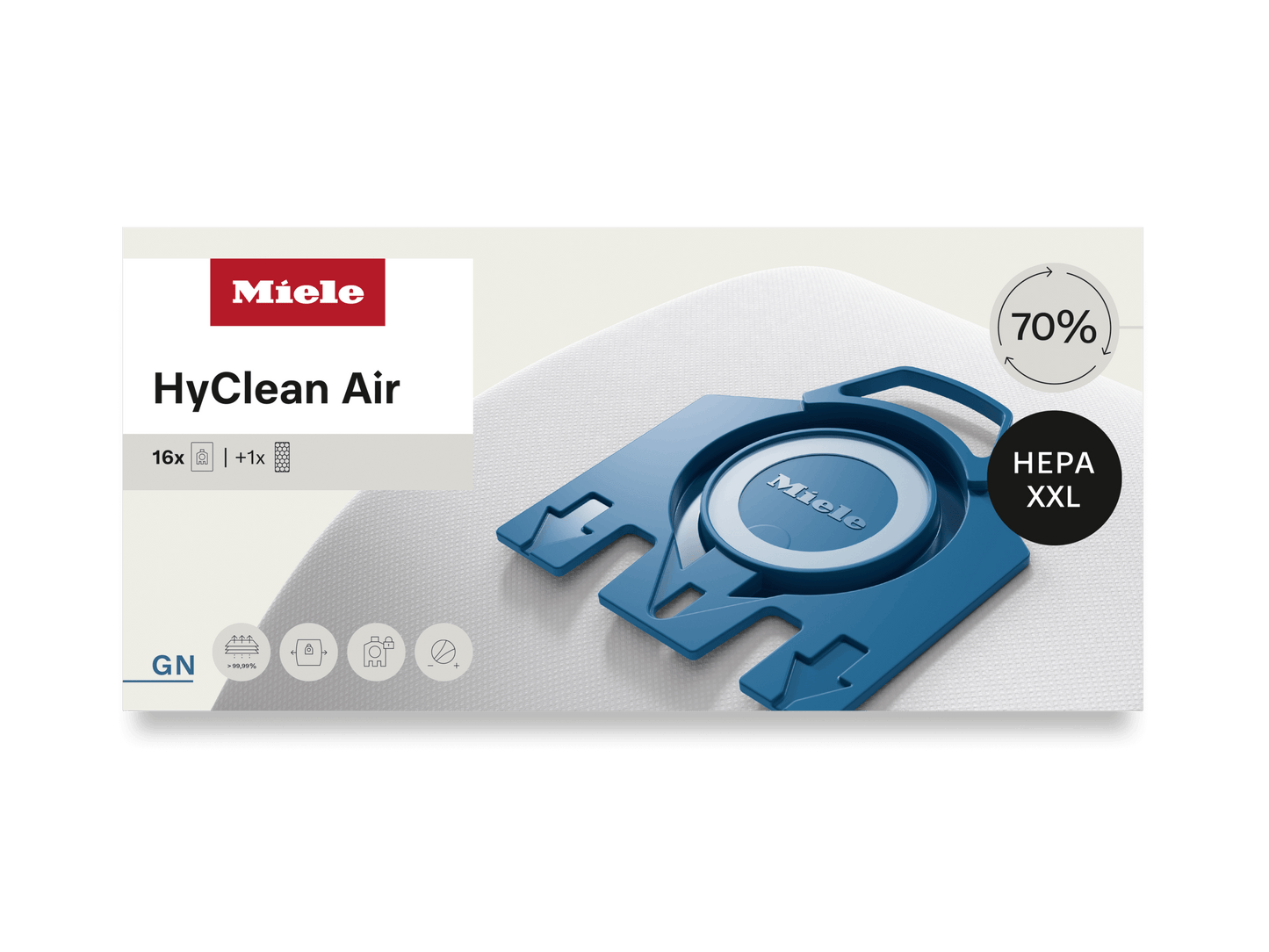 Miele GNPERFORMANCEPACKHYCLEANAIR 16 Vacuum Bags And A Hepa Filter At A Special Price - For Complete C2, Complete C3.