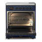 Ilve UMIB30NR3MBB Ilve Umib30Nr3Mbb Majestic Iii 30 Inch Induction Range With 4 Elements, 4 Cu. Ft. Oven Capacity (Triple Glass Door, Midnight Blue, Burnished)