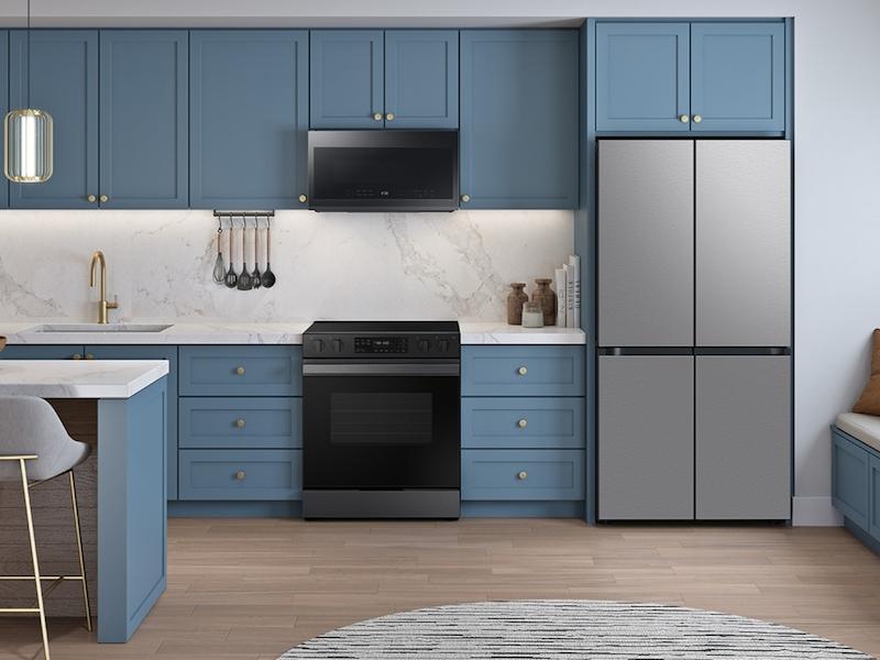 Samsung RF23DB9600QL Bespoke Counter Depth 4-Door Flex&#8482; Refrigerator (23 Cu. Ft.) With Beverage Center &#8482; In Stainless Steel - (With Customizable Door Panel Colors)