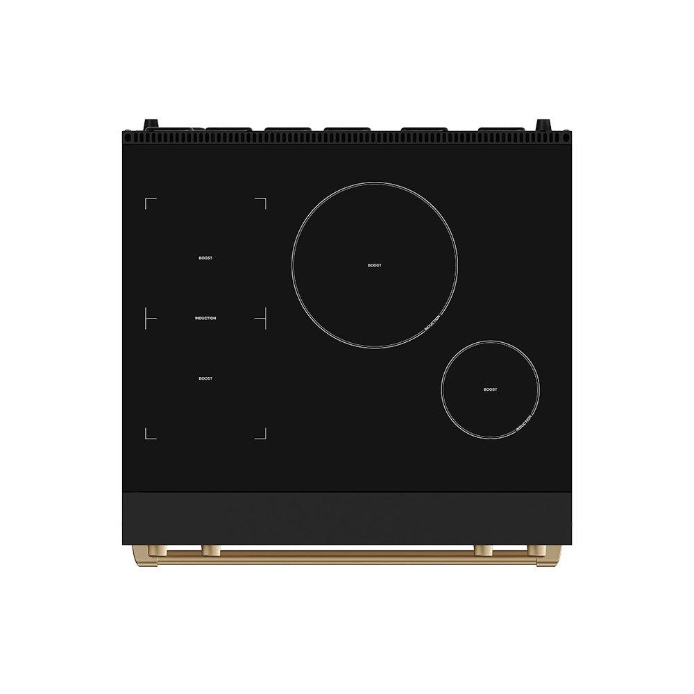 Thor Kitchen RSI30BBRZ 30 Inch Professional Induction Range With Tilt Panel Touch Control In Black And Bronze Gordon Ramsay Series