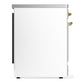 Ilve UMIB30QNR3WHG Ilve Umib30Qnr3Whg Majestic Iii 30 Inch Induction Range With 4 Elements, 4 Cu. Ft. Oven Capacity (Solid Door, White, Brass)
