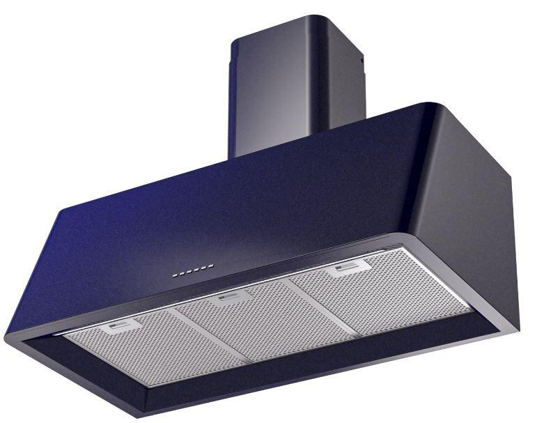 Ilve UAG36MB Nostalgie 36 Inch Blue Wall Mount Range Hood