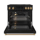 Thor Kitchen RSI36BBRZ 36 Inch Professional Induction Range With Tilt Panel Touch Control In Black And Bronze Gordon Ramsay Series