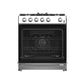 Forno FFSGS111630 Forno Leonardo 30-Inch Stainless Steel Gas Range, 5 Sealed Burners (Totaling 39,500 Btu), 5 Cu.Ft. Convection Oven, Continuous Cast Iron Grates, Black Enamel Interior, Auto Re-Ignition, Lp Conversion Kit Included
