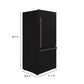 Forno FFFFD178531BLK Forno Milano Espresso 31-Inch Bottom Freezer Refrigerator, Black, 17.2 Cu.Ft Capacity, Energy Efficient