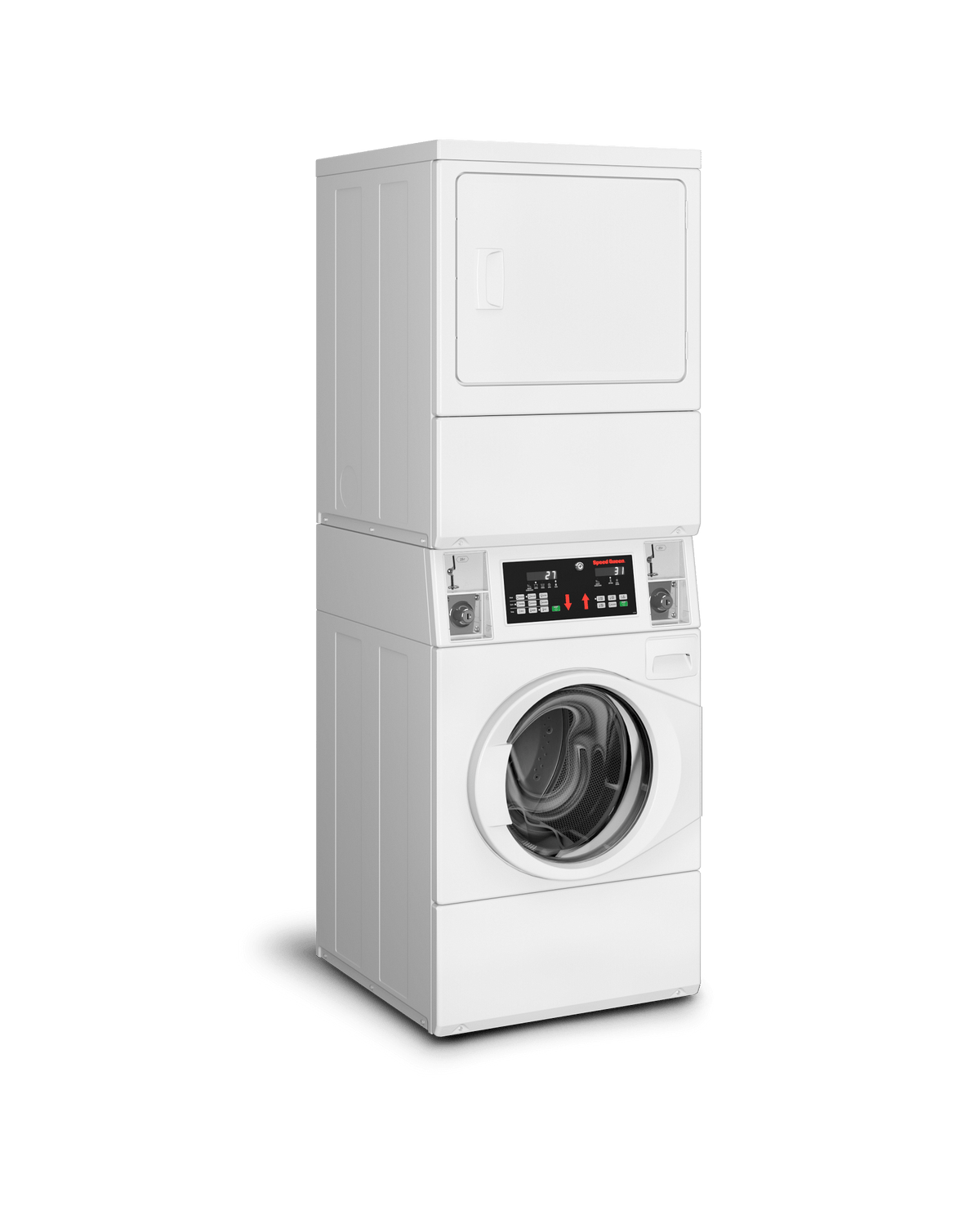 Speed Queen SV6001WG Commercial Coin Drop Stacked Washer-Dryer