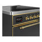 Ilve UMIB30QNR3MGG Ilve Umib30Qnr3Mgg Majestic Iii 30 Inch Induction Range With 4 Elements, 4 Cu. Ft. Oven Capacity (Solid Door, Graphite Matte, Brass)
