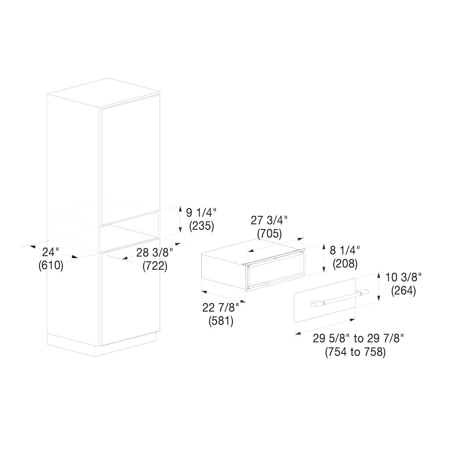 Fulgor Milano F6IWD30O1 30" Overlay Warming Drawer