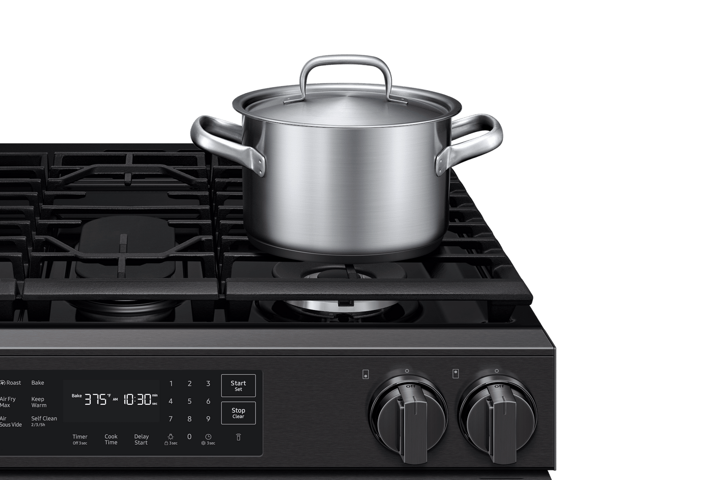 Samsung NSG80H60SE Bespoke Smart Slide-In Gas Range Pro Style Design Air Fry Max True Convection