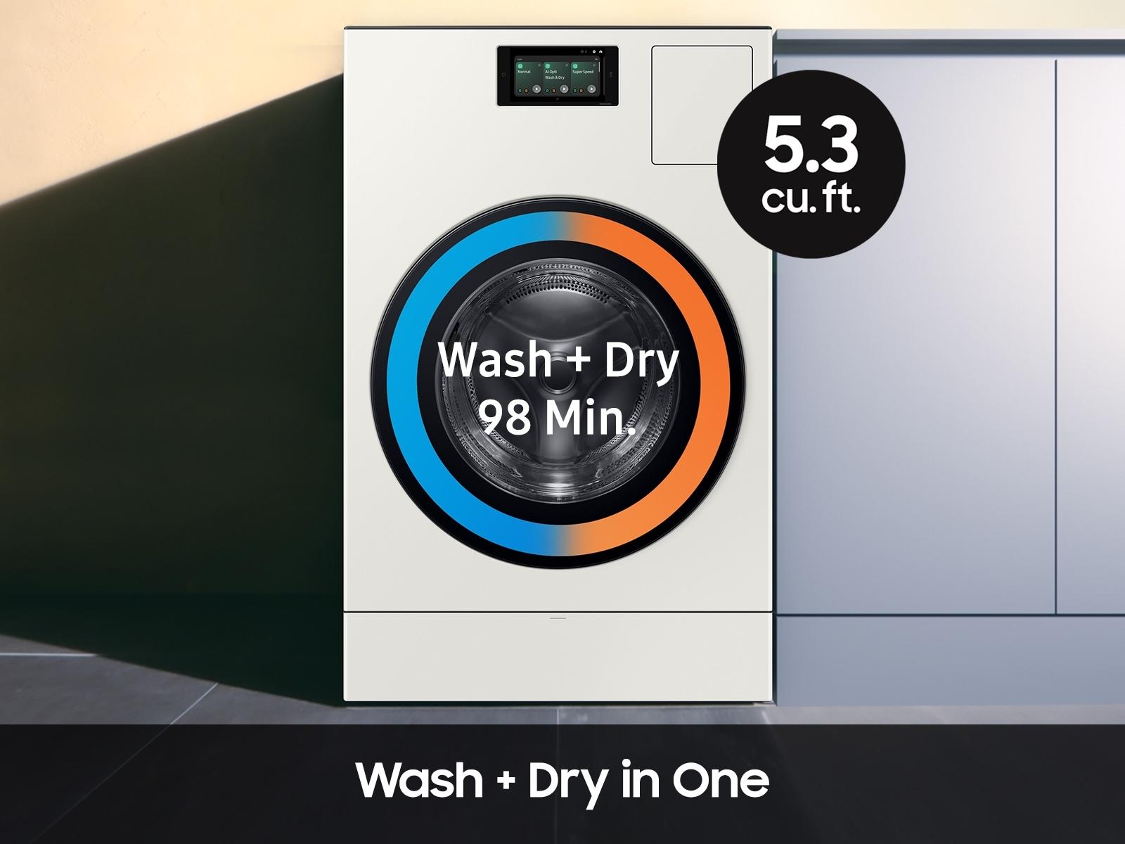 Samsung WD53DBA900HY Bespoke Ai All-In-One Ventless Combo Ai Home 7" Lcd Display Ai Optiwash™ And Dry 5.3 Cu.Ft.