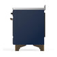 Ilve UMIB48NR3MBB Ilve Umib48Nr3Mbb Majestic Iii 48 Inch Induction Range With 6 Elements, 5.02 Cu. Ft. Total Oven Capacity (Triple Glass Door, Midnight Blue, Burnished)