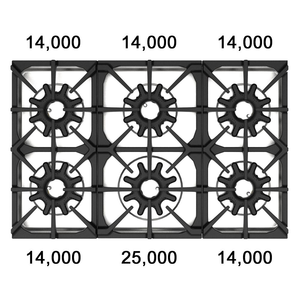 Bluestar BSDCTX8366B 36" X-8 Cooktop