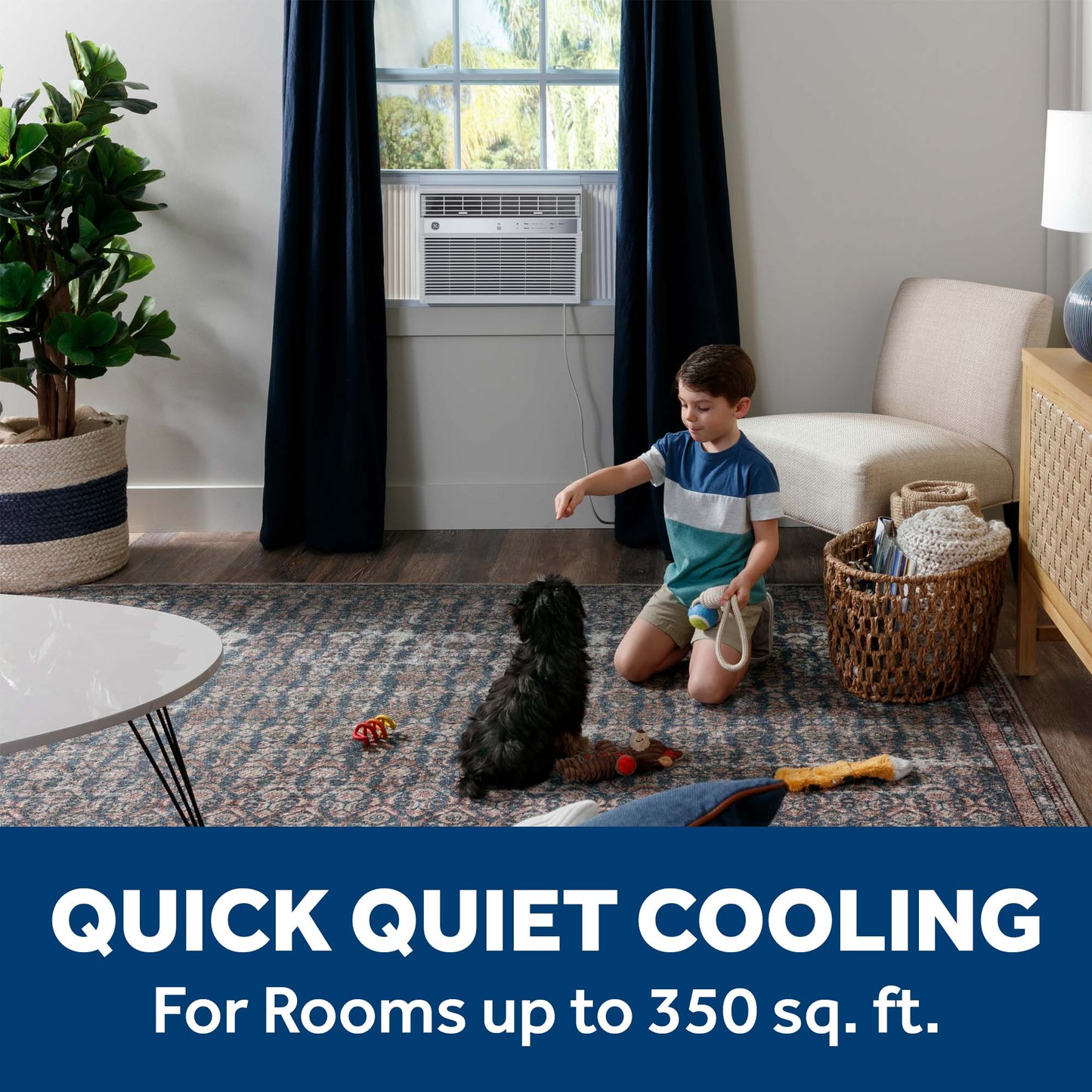 Ge Appliances AWES08WWF Ge® 8,000 Btu Smart Electronic Window Air Conditioner For Medium Rooms Up To 350 Sq. Ft.