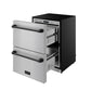 Thor Kitchen RF24UBLK 24 Inch Undercounter Built-In Or Freestanding Drawer Refrigerator - Stainless Steel/Black Gordon Ramsay Series