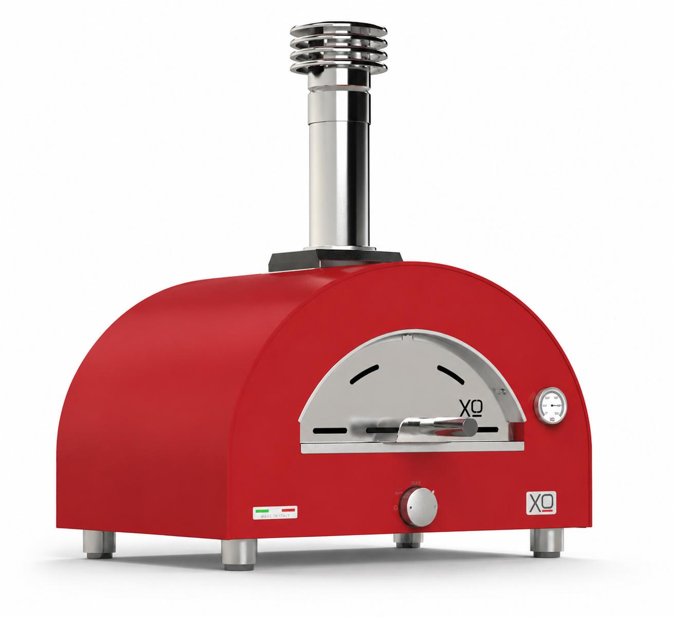 Xo Appliance XOPIZZA1HROL Countertop Hybrid Gas & Wood Oven In Red
