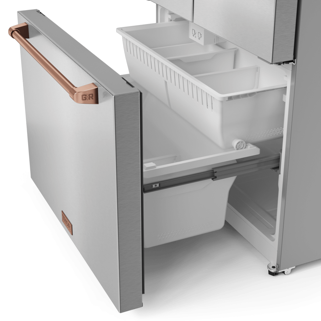 Thor Kitchen RF3621CTD99RSG 36 Inch 20.3 Cu Ft French Door Counter Depth Refrigerator With Ice Maker In Stainless Steel/Rose Gold Gordon Ramsay Series - Rf3621Ctd99-Rsg