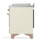 Ilve UM48FSQNR3AWPLP Ilve Um48Fsqnr3Awplp Majestic Iii 48 Inch Dual Fuel Range With 5 Black Brass Burners, Griddle And French Top, Dual Function Burner Up To 25,000 Btu (Liquid Propane, Solid Door, Antique White, Copper)