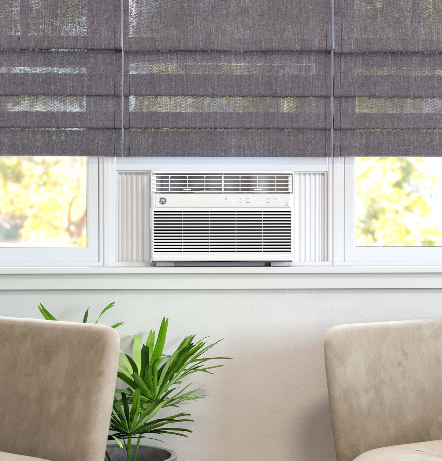 Ge Appliances AHEK12AC Ge® Energy Star® 12,000 Btu Smart Electronic Window Air Conditioner For Large Rooms Up To 550 Sq. Ft.