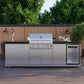 Forno FODKT2506BLK Forno Bulnes 30-Inch Bbq, 60,000 Btu, 3 Burners With Sear & Rotisserie Infrared Burners, Stainless Steel Outdoor Kitchen With 1.8 Cu.Ft. Beverage Center & Black Granite Countertops