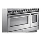 Verona VUFSGE486DSS Verona Vufsge486Dss 48 Inch Ultima Collection Dual Fuel Range With 6 Brass Sealed Burners, 5.8 Cu. Ft. Oven Capacity, Digital Clock In Stainless Steel