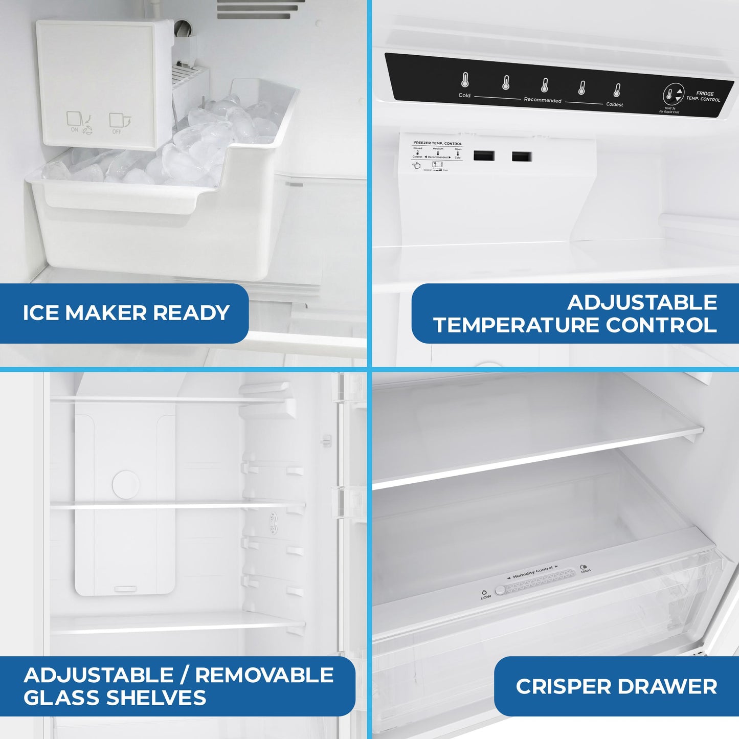 Avanti AVFF146DLJ0W Avanti Frost-Free Apartment Size Garage-Ready Refrigerator, 14.6 Cu. Ft. Capacity, In White (Avff146Dlj0W)