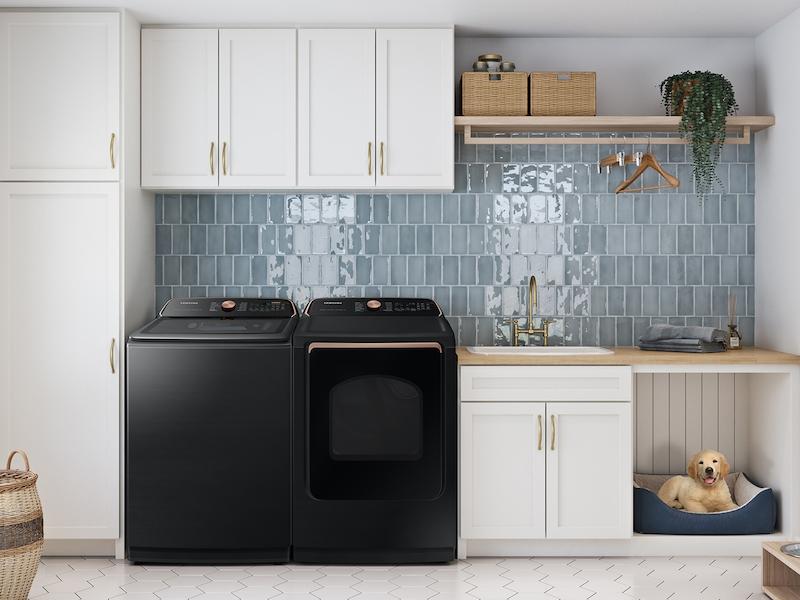 Samsung DVG54CG7550V 7.4 Cu. Ft. Smart Gas Dryer With Pet Care Dry And Steam Sanitize+ In Brushed Black