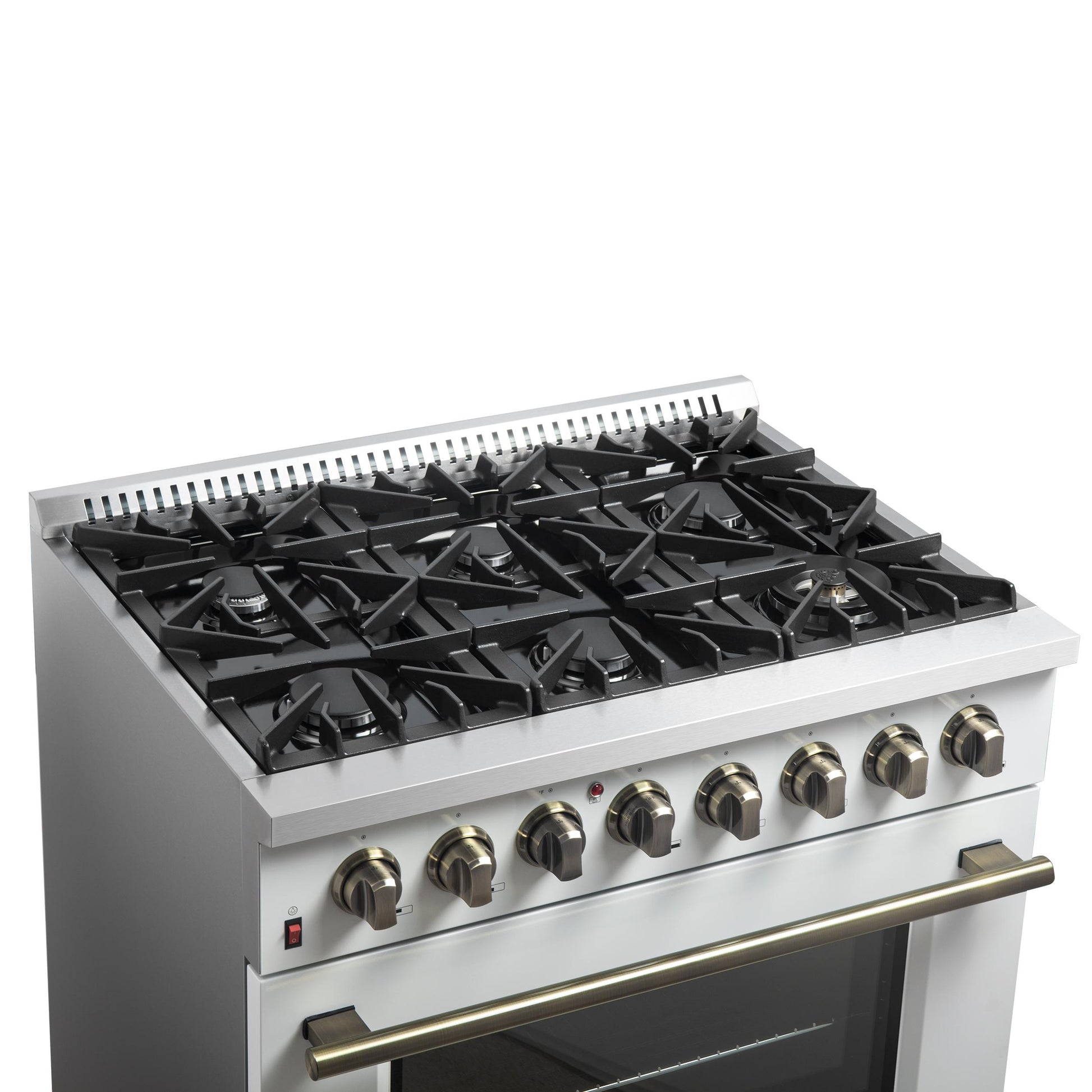 Forno FFSGS615636WHT Forno Galiano 36" Freestanding Dual Fuel Range In White