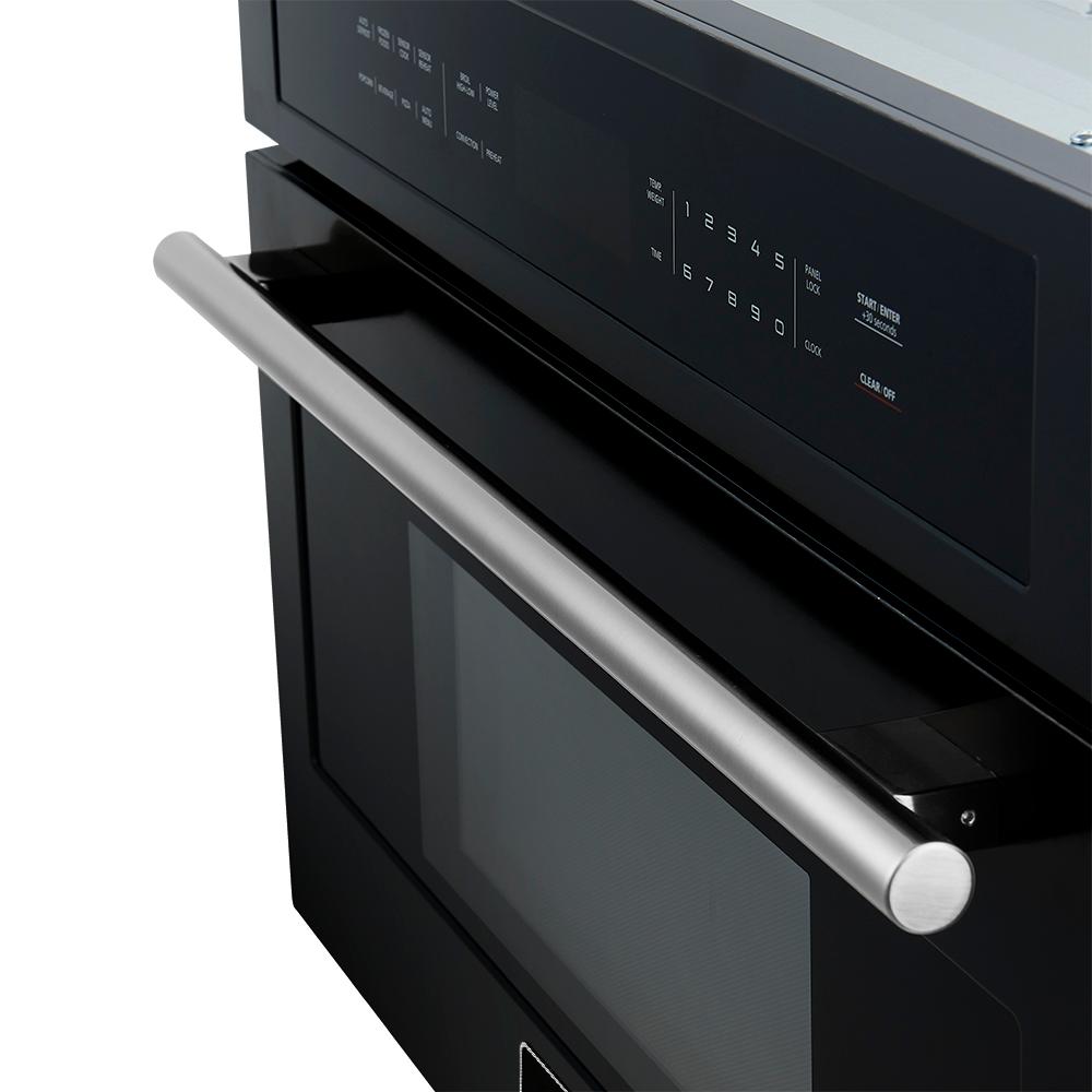 Forno FMWDR309330BLK Forno Oliena Espresso Black 30-Inch Built-In Microwave And Convection Oven Combo, 1.6 Cu.Ft, 1750W Convection, 1000W Microwave, Stainless Steel Interior, Glass Touch Controls, Sensor Cooking