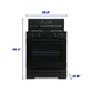 Element Appliance EGR34MCCB Element 5.2 Cu. Ft. 30 Gas Range - Black (Egr34Mccb)