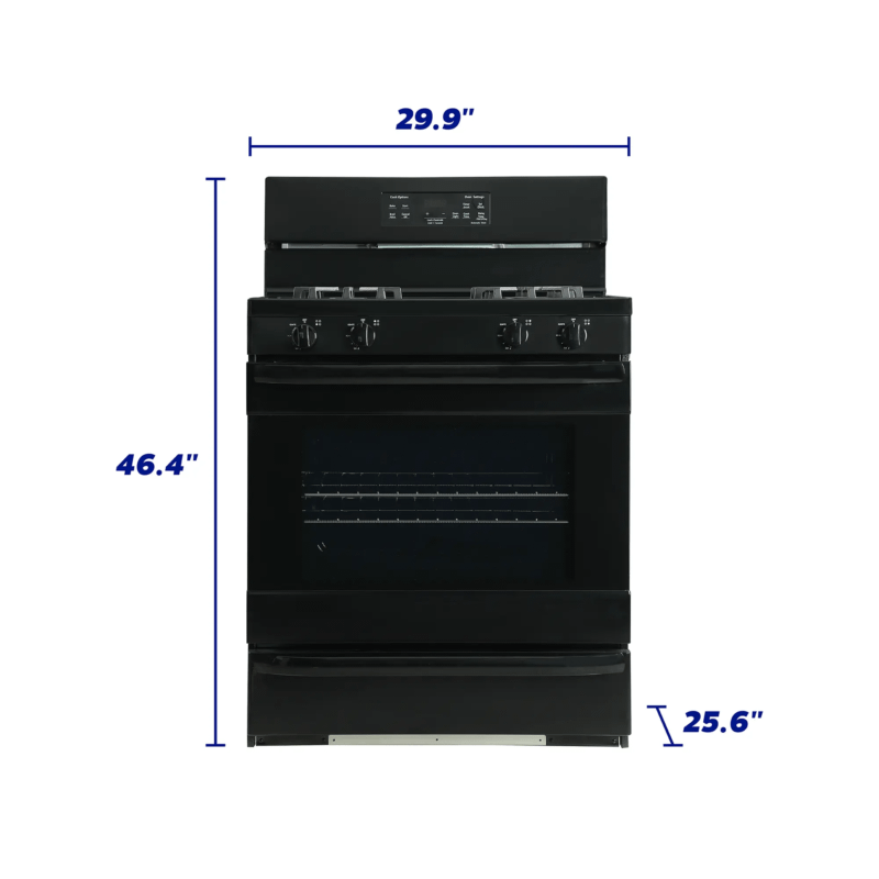 Element Appliance EGR34MCCB Element 5.2 Cu. Ft. 30 Gas Range - Black (Egr34Mccb)