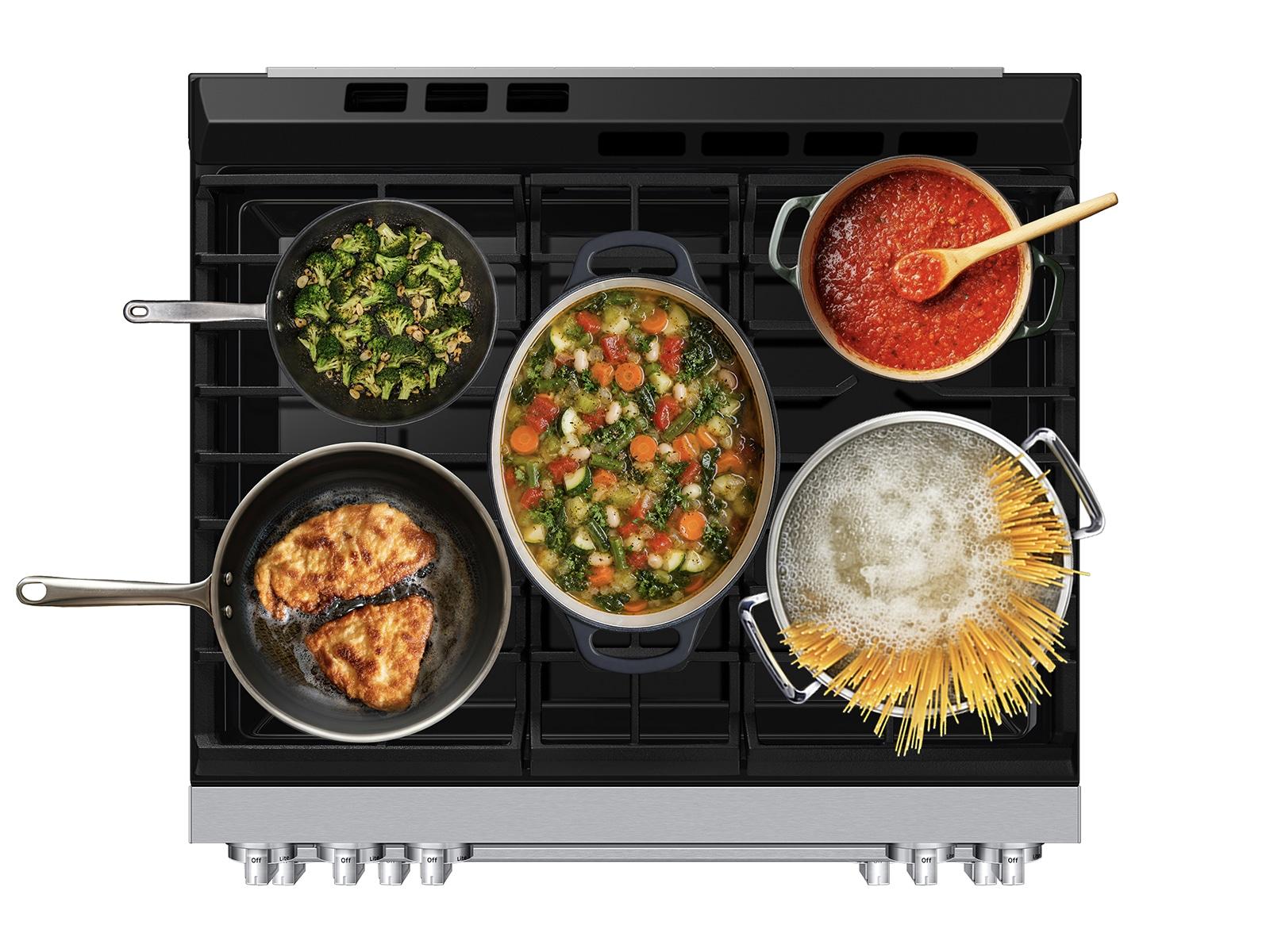 Samsung NSG80H60XRAA Bespoke Smart Slide-In Gas Range Pro Style Design Air Fry Max True Convection