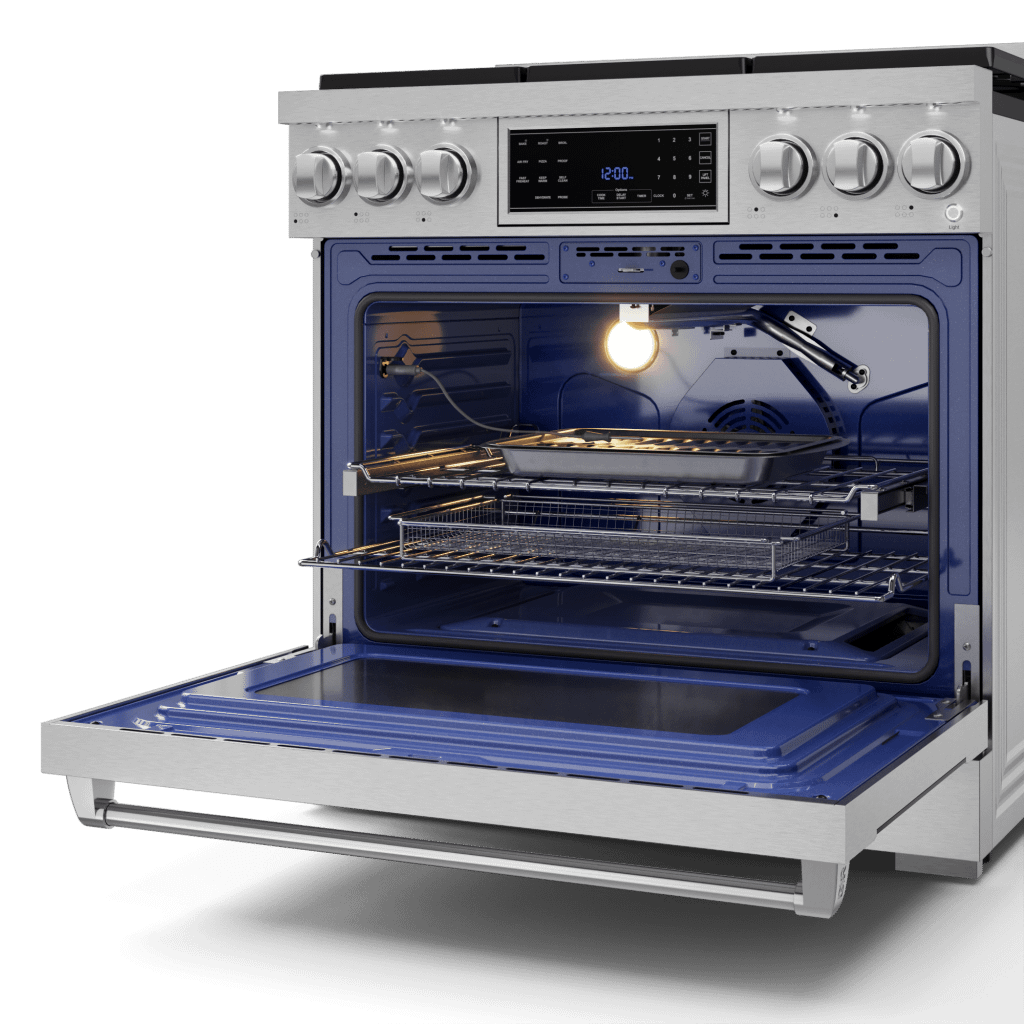 Thor Kitchen RSG36 36 Inch Professional Gas Range With Tilt Panel Touch Control In Stainless Steel Gordon Ramsay Series - Rsg36