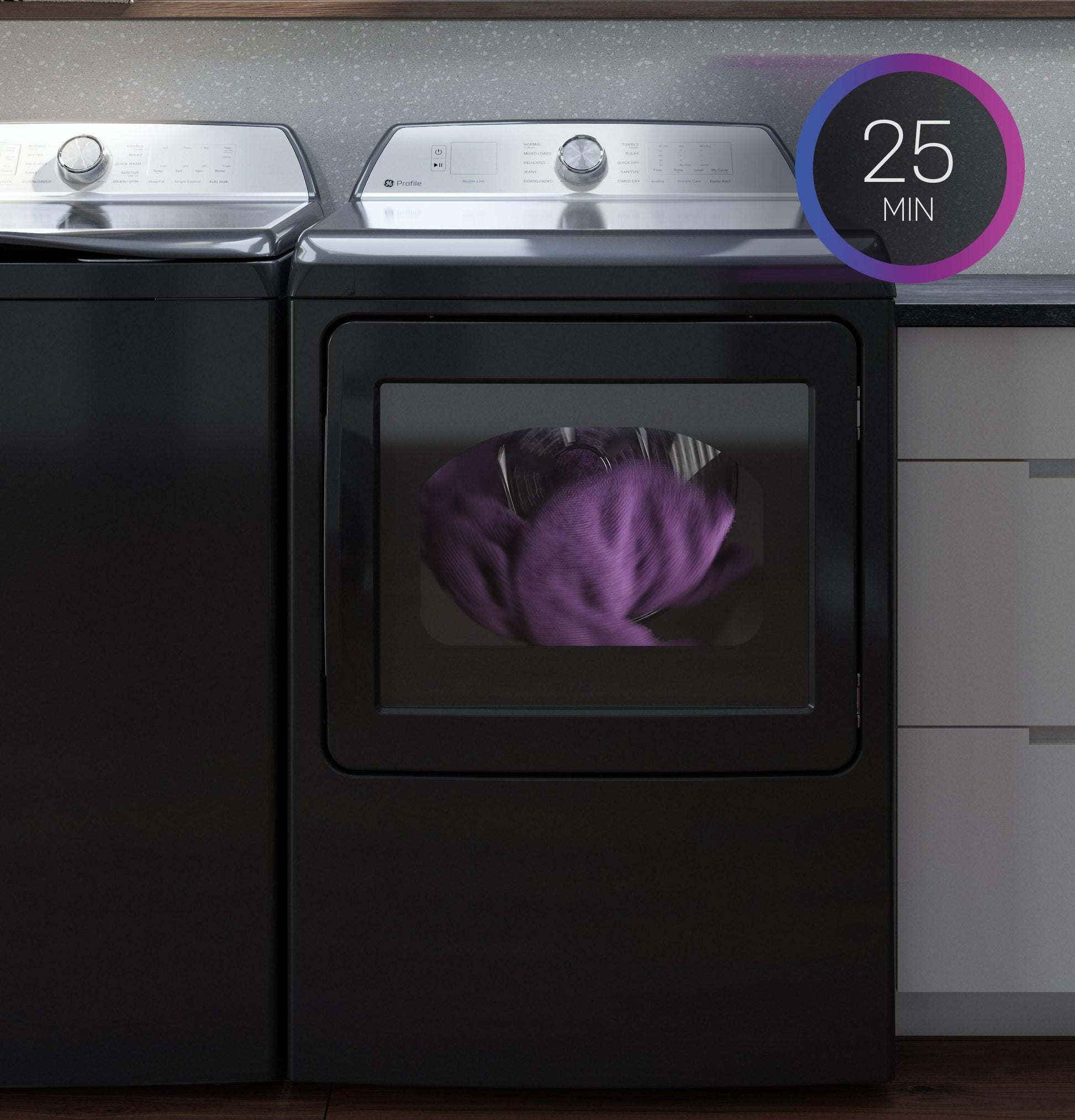 Ge Appliances PTD80EBPTRS Ge Profile&#8482; Energy Star® 7.3 Cu. Ft. Capacity Smart Electric Dryer With Steam And Washer Link