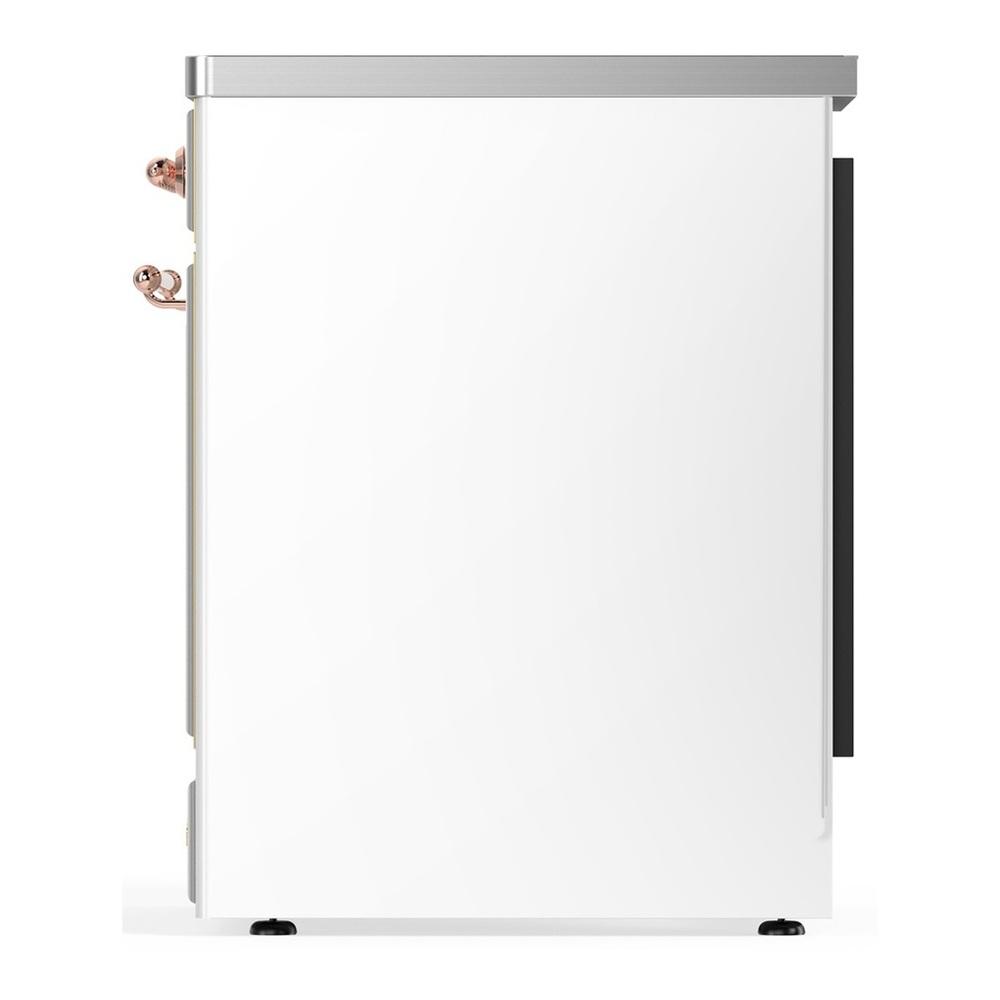 Ilve UMIB30NR3WHP Ilve Umib30Nr3Whp Majestic Iii 30 Inch Induction Range With 4 Elements, 4 Cu. Ft. Oven Capacity (Triple Glass Door, White, Copper)