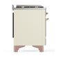 Ilve UM48FSNR3AWP Ilve Um48Fsnr3Awp Majestic Iii 48 Inch Dual Fuel Range With 5 Black Brass Burners, Griddle And French Top, Dual Function Burner Up To 25,000 Btu (Natural Gas, Triple Glass Door, Antique White, Copper)