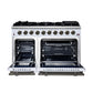 Forno FFSGS623948WHT Forno Massimo 48-Inch White Freestanding Gas Range, 8 Burners, True Convection Oven