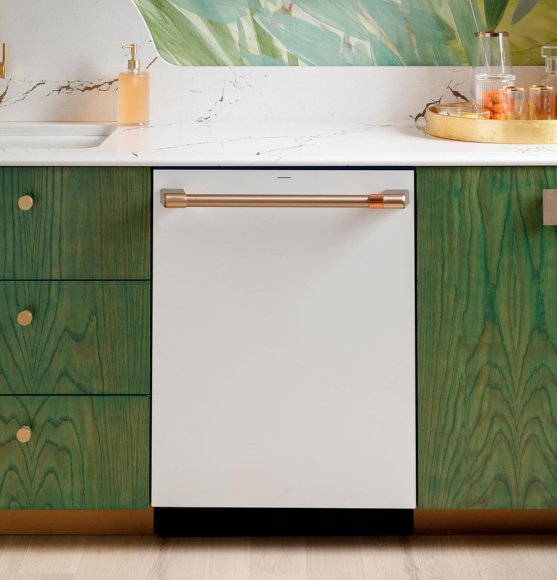 Cafe CDT888P4VW2 Café&#8482; Customfit Energy Star Stainless Interior Smart Dishwasher With Ultra Wash Top Rack And Dual Convection Ultra Dry, Led Lights, 39 Dba