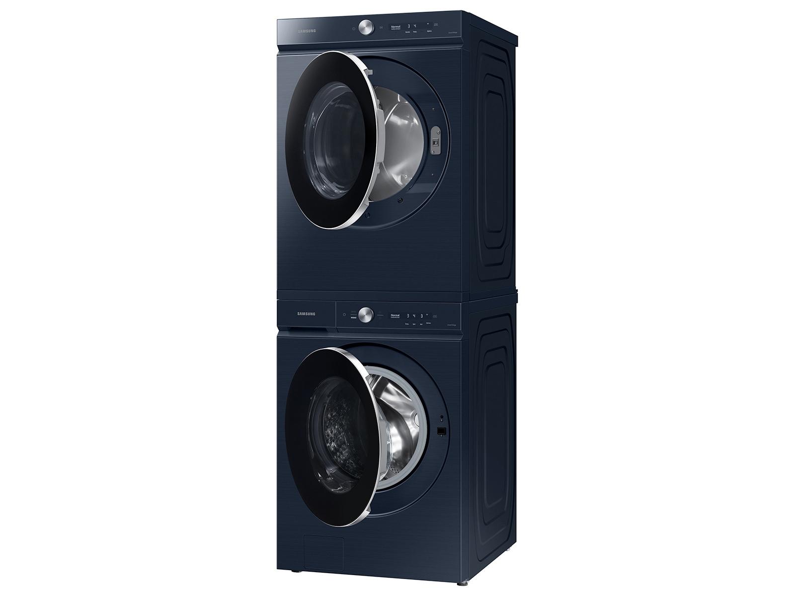 Samsung F1657832568289 Bespoke Ultra Capacity Ai Front Load Washer And Gas Dryer In Brushed Navy