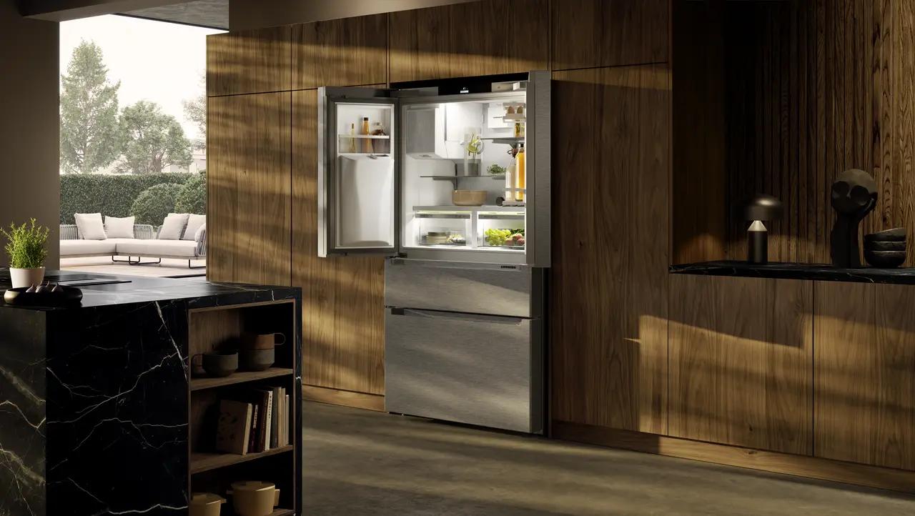 Liebherr FDBC36S French Door Fridge-Freezer With 2 Freezer Drawers And Water And Ice Cube Dispenser