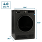 Element Appliance ECD4224EGG Element 4.0 Cu. Ft. Front Load Electric Dryer - Gray, Energy Star (Ecd4224Egg)
