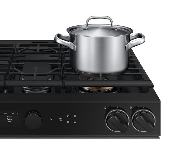 Samsung NSG6DG8700SR Bespoke 6.0 Cu. Ft. Smart Slide-In Gas Range With Smart Oven Camera & Illuminated Precision Knobs In Stainless Steel