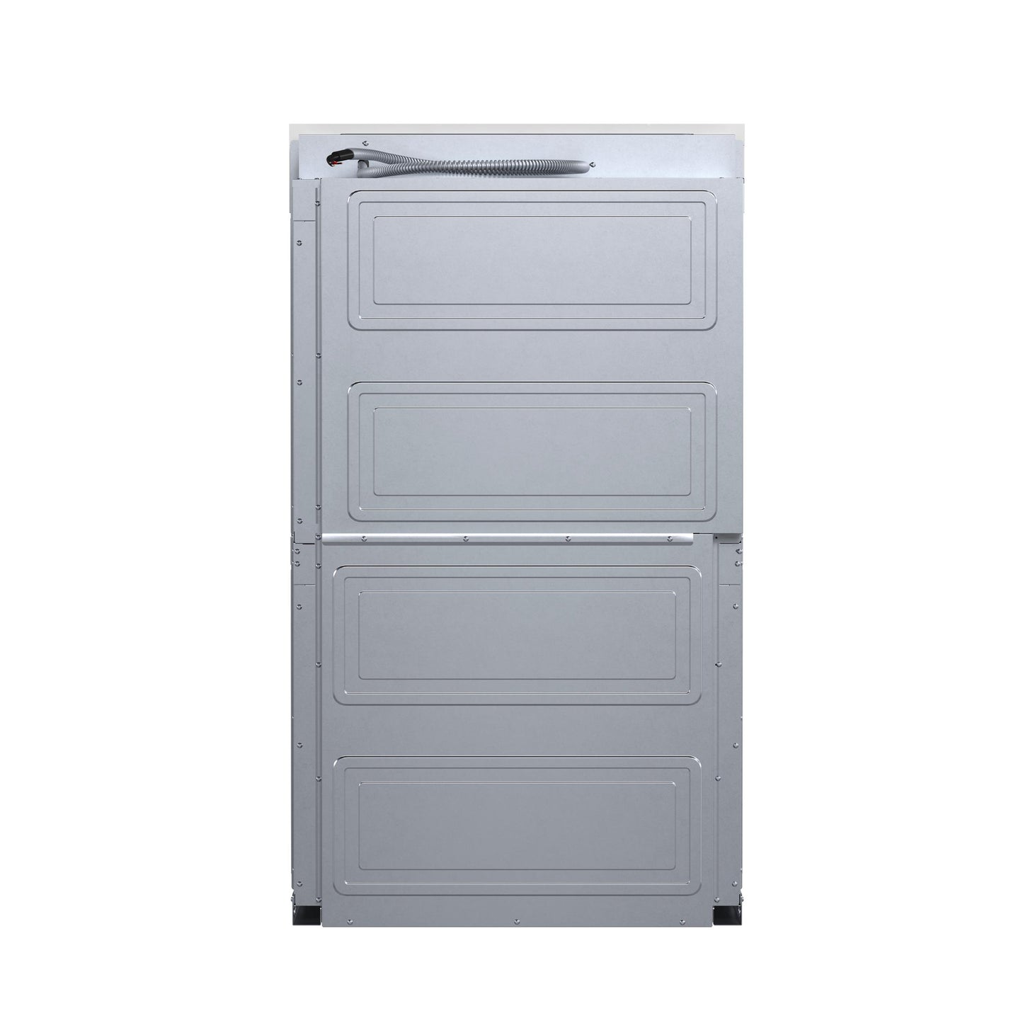 Forno FBOEL134030WHT Forno Asti 30-Inch Double Electric Wall Oven With Upper French Doors In White & Antique Brass, 7.36 Cu. Ft. Dual True Convection, 7,200W, Air Fry, Sous Vide, Self-Clean