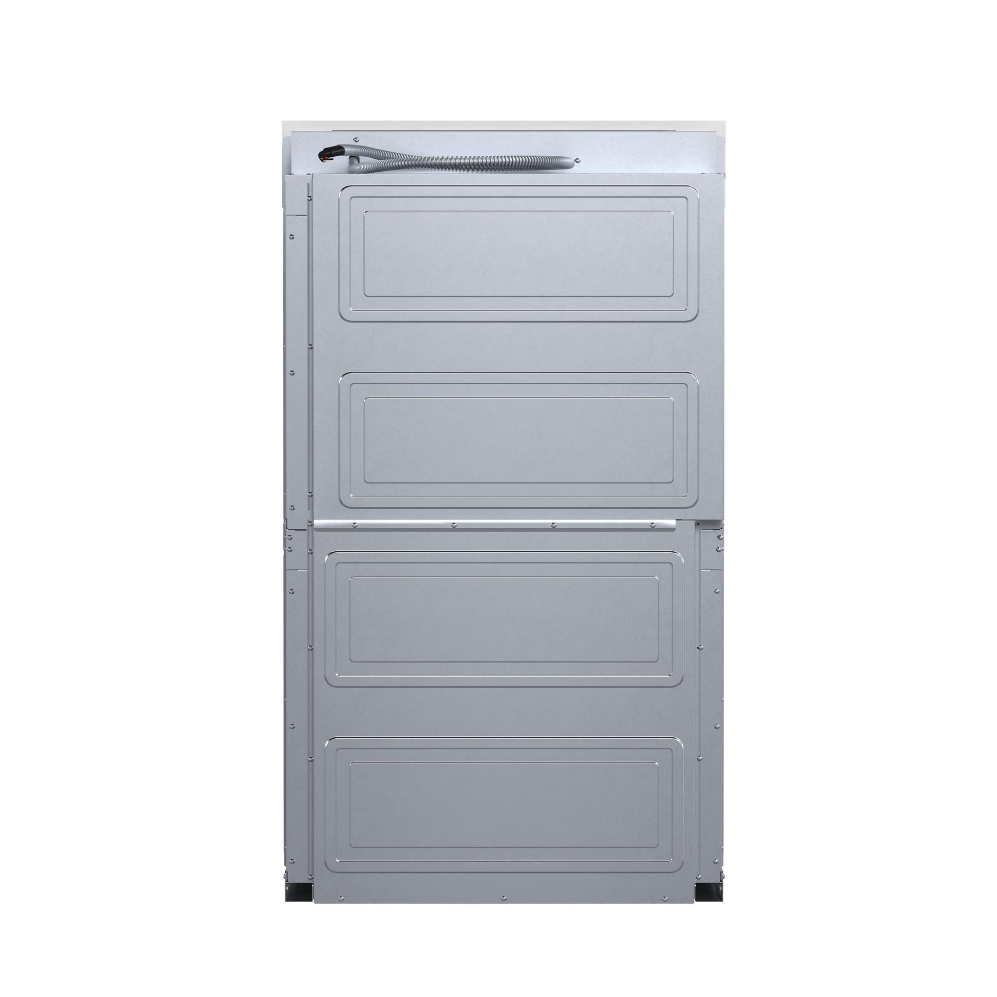 Forno FBOEL134030WHT Forno Asti 30-Inch Double Electric Wall Oven With Upper French Doors In White & Antique Brass, 7.36 Cu. Ft. Dual True Convection, 7,200W, Air Fry, Sous Vide, Self-Clean