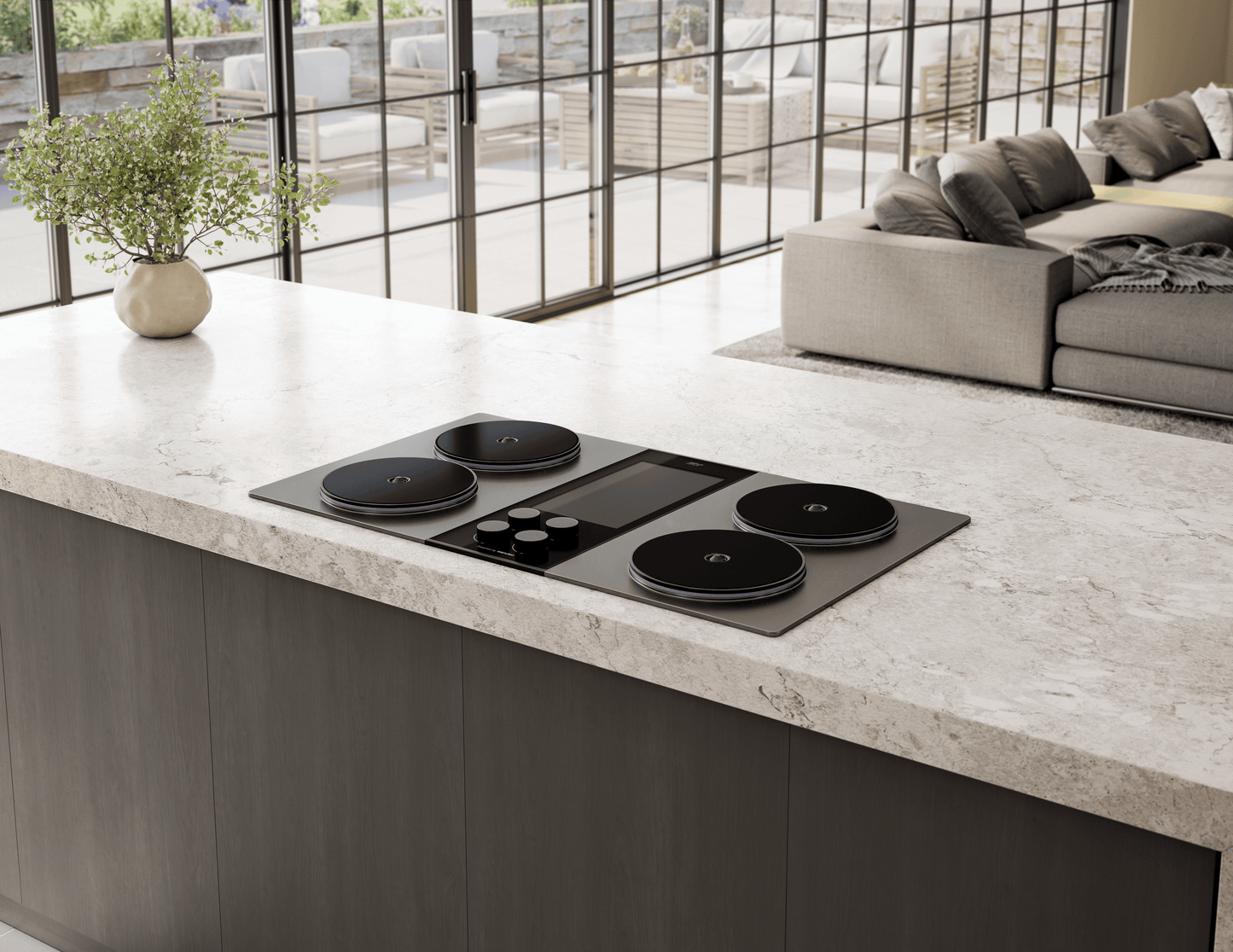 Zephyr ZHCT136AC Hypercore Induction Cooktop, 36In, Charcoal, Requires Battery