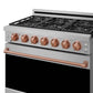 Thor Kitchen RSG36PRSG 36 Inch Professional Gas Range With Precision Knob In Stainless Steel And Rose Gold Gordon Ramsay Series