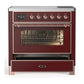 Ilve UMIB36NR3BUP Ilve Umib36Nr3Bup Majestic Iii 36 Inch Induction Range With 6 Elements, 3.5 Cu. Ft. Total Oven Capacity (Triple Glass Door, Burgundy, Copper)