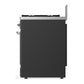 Ilve UM30NR3MGC Ilve Um30Nr3Mgc Majestic Iii 30 Inch Dual Fuel Range With 5 Black Brass Burners, Dual Function Burner Up To 25,000 Btu (Natural Gas, Triple Glass Door, Graphite Matte, Chrome)