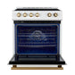Forno FFSIN098230WHT Forno Leonardo Espresso 30-Inch Slide-In White Induction Range, Convection Oven, 5 Cooking Zones, Touch Control Panel