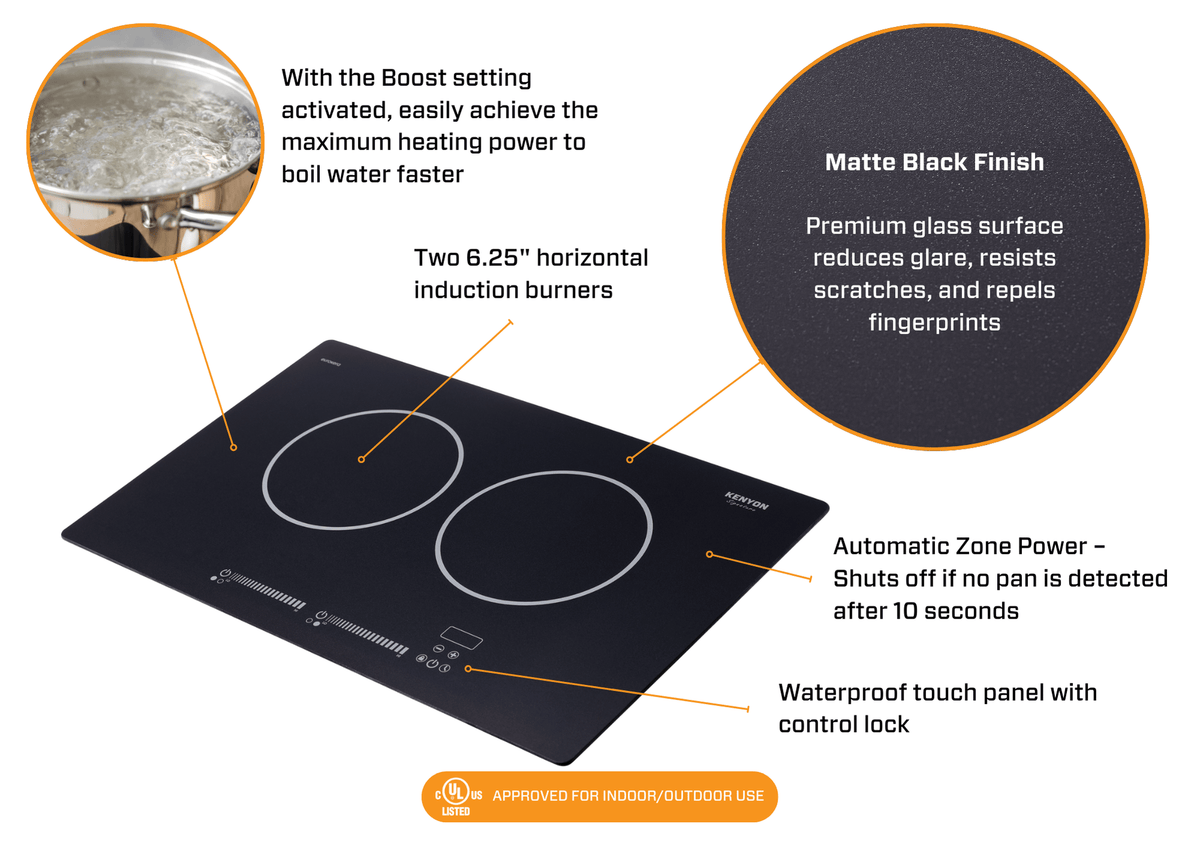 Kenyon B82335P4 Kenyon Signature® Induction Cooktop- 2 Burner, Landscape